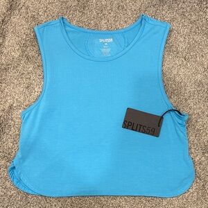 NWT Splits 59 Leona crop tank in LT Blue Sz XS